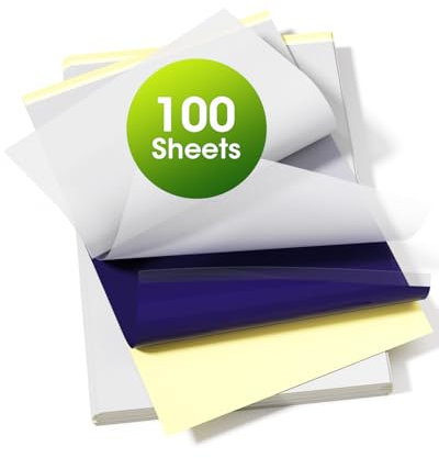 TATTMUSE Tattoo Transfer Papier, 100pcs A4 Größe, thermische Schablone Papier für Tattoo Schablone Drucker, entworfen für Tattoo-Künstler und Enthusiasten, geeignet für die meisten Tattoo-Drucker