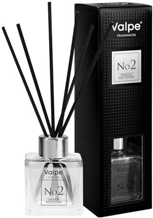 Premium Duftstäbchen Diffusor 80 ml bis zu 8 Wochen langanhaltender Duft Exklusive Flasche mit sinnlicher Duftnote (No2 Patchouli-Bernstein)