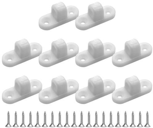 Mounting Pole Brackets, Awning Bracket and Screw Kit, Portable Lightweight RV Awning Support Accessories, Caravan, Awnings, Camping Tents, White, PP and Metal