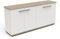 habeig Küchenschrank Singleküche Küche mit 4 Türen, 178 cm Länge, Weiß, Holzfurnier, 85 cm Höhe. 55kg