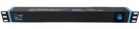 Infitronic - INSV1001A – 19 Zoll PDU Steckdosenleiste Stromverteiler 8 Fach 1 HE mit Schalter