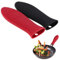 2 Pcs Silicone Hot Handle Holder, Pan Handle Cover, Pan Handle Sleeves Heat Protector Resistant Saucepan Handle Covers, cast iron handle cover For Cast Iron Skillets & Metal Frying Pans(Black & red)