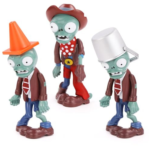 FYDZBSL Plantas contra Zombies Juguete,Caricatura Juguetes,Zombies Estatuas,Juego Decoración De Personajes,Adecuado para Niños Niñas,Reuniones Familiares,Juego De Padres e Hijos13CM