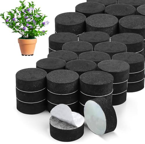 HABNI 40 Pcs Eva Cuscinetti Antiscivolo Autoadesivi Gomma, Gommini Per Sedie, Diametro 3 Cm, Spessore 1 Cm Gommini Per Pavimenti, Mobili, Gambe Sedie/Tavoli/Divani, Rotondi E Quadrati