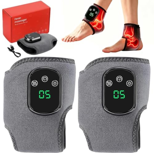 3-In-1 Fußmassagegerät, Fussmassagegerät, Foot Massager with Heating | Fußmassagegerät 3 Vibration Modes & 5 Heat Setting,Wiederaufladbar Knöchel & Ferse Massage für Linken Rechten Unisex Geschenk