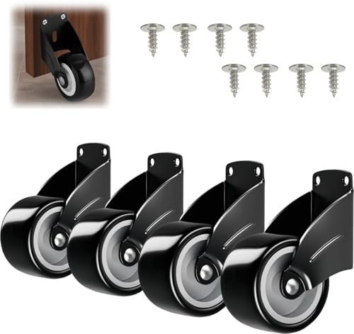 LUMOOM 4 ruote di supporto anti-cedimento, ruota di supporto regolabile, antiscivolo, per cancelli pesanti e cancelli in legno