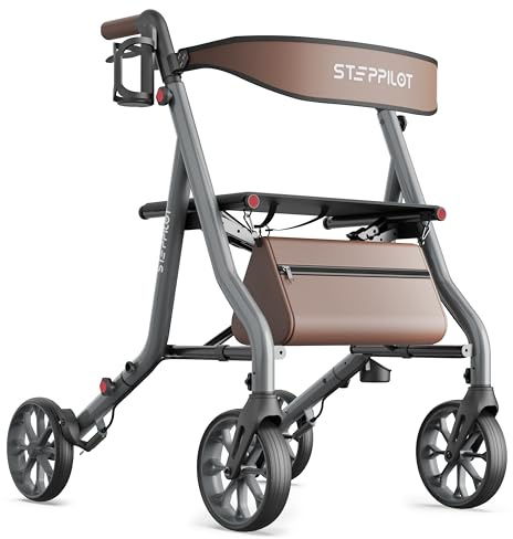 STEPPILOT Foldable Rollator Walkers for Seniors