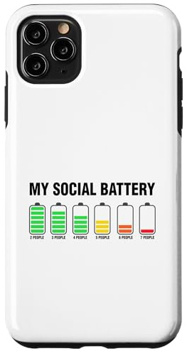 Introvert Cute My Social Battery Case for iPhone 11 Pro Max