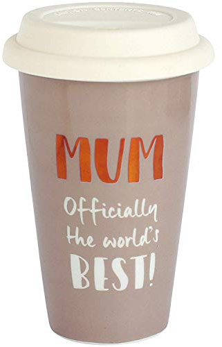 Arora Ultimate Gift for Girls 8704 Worlds Best Mum Ceramic Travel Mug, 500ml