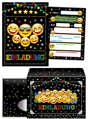 Junaversum 12 Einladungskarten incl. 12 Umschläge zum Kindergeburtstag Einladungen Geburtstag Mädchen Jungen Jungs