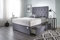 Bed Centre Ziggy Grey Plush Divan Bed Set – King (150×200 cm) with 24cm Memory Foam Mattress, 2 Same‑Side Drawers & Headboard | Orthopaedic Medium‑Firm Support | UK Made