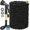 JAMIEWIN 100FT Garden Hose Pipe - Expandable Flexible Hosepipes for Garden 8 Nozzle Spray 1/2“&3/4” Connector Extendable Hose Pipes with Solid Brass Fittings