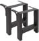 Wiltec Bankkufen aus Stahl 2er Set Vierkantrohren 30x43 cm schwarz pulverbeschichtet Bankgestell Bankbeine Tischbeine Tischgestell