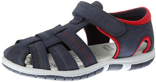 Chicco, Sandales pour Enfant, avec Fermeture Pratique à Scratch, Chaussures pour Enfants, Conçues en Italie, Bleu et rouge, Taille 24 EU