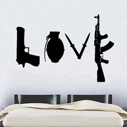 Banksy Love Weapons Wandaufkleber Art Graffitti Street Vinyl Wandtattoo Wohnkultur 60X68Cm