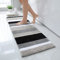 Homaxy rutschfest Badezimmerteppich Weich Hochflor Mikrofaser Badematte Saugfähige Badteppiche Waschbar Badvorleger – 40 x 120 cm, Schwarz/Grau