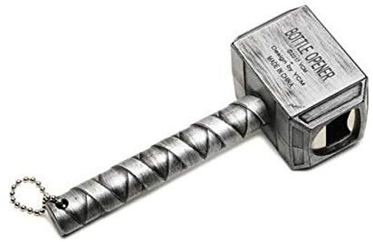 Thor's Hammer Refrigerator Decoration Refrigerator Magnet Bottle Opener Creative Decoration Exquisite Decorations Hammer Pendant Key Pendant (Sliver)