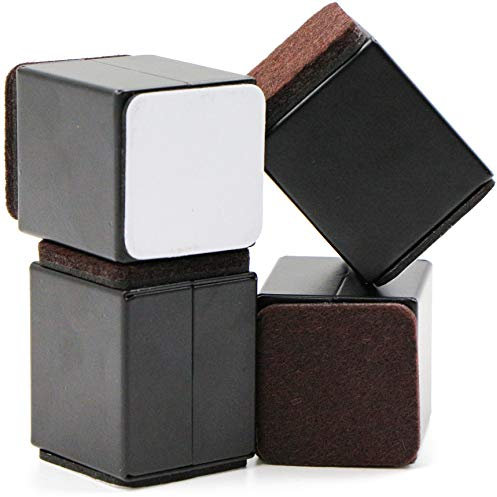 Tacchetto per sollevare i mobili di 5,2 cm; materiale acciaio al carbonio, larghezza 4 cm, lunghezza 4 cm, altezza 4 cm, autoadesivo da applicare alla base dei mobili, rialzo per mobili