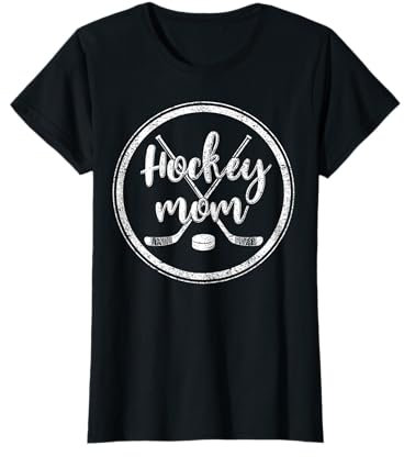 Hockey Mom Distressed Graphic Wintersport Eishockey T-Shirt
