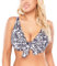 VIVISENCE Bikini Oberteil Damen Bügel Schleife Formend Stützfunktion 3203, Weiß-Schwarz,85E