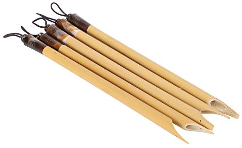 Tnfeeon 5 PCS Dip Pen Vintage Bamboo School Supplies Kit di Pittura con Disegno Calligrafico Manga Fatto a Mano(Pennino in bambù naturale)