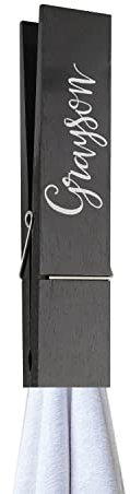 Jumbo Pince à Linge nom personnalisé Pince à Linge en Bois Porte-Serviettes géant épingles à Linge décoration de Mariage Cadeau Bricolage Artisanat pour Salle de Bain buanderie