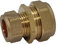 Pipestation 22mm to 15mm Reducer 1 Pack - Brass Compression Reducer - Reducing Coupler Pipe Connectors for Copper Pipe
