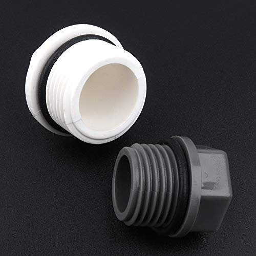YXA-Models, 6pcs / Lot 1/2 3/4 1 Pulgada Rosca Macho de PVC Tapón de tubería de riego Micro Accesorios de Conectores de Pipa de Agua Tapas de los Tubos Extremo del Tornillo Plug
