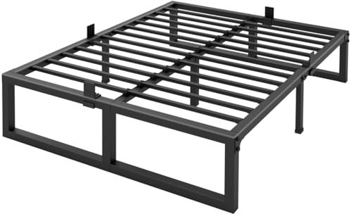 Yitong Angel Super King Bed Frame 180x200 cm - 36cm Height Heavy Duty Metal Bed Frame Super King with No Box Spring Needed Platform Noise Free Easy Assembly Black