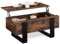 IDMarket Phoenix - Mesa baja rectangular con efecto envejecido, color negro