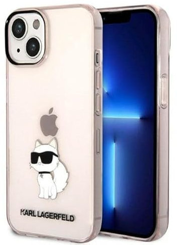 KARL LAGERFELD KLHCP14SHNCHTCP Hülle für iPhone 14 6,1 rosa hardcase Ikonik Cho