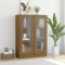 WIFESE Aktenschrank Braun Eiche-Optik 82,5x30,5x115 cm Schrank Klein KüChenschrank Konsole Mehrzweckschrank Garderobenschrank Sideboard Vorratsschrank SchräNke Beistellschrank
