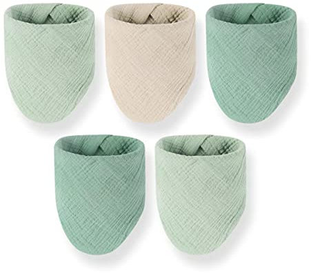 Petinard Label Winter-Herbst geeignet warmes Musselin Dreiecktuch Halstuch für Babys und Kleinkind, 5-er Sets