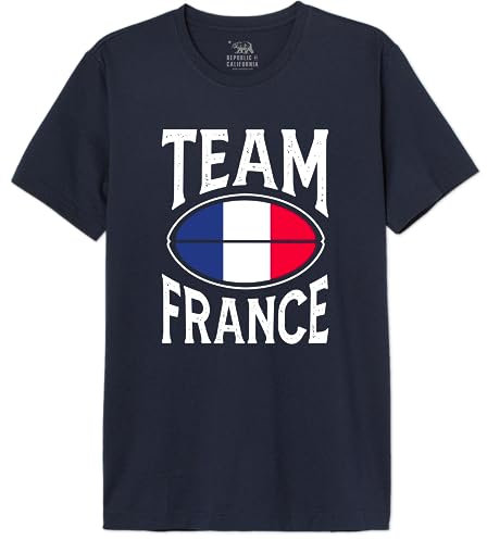 Republic of California « Team France » MEREPCZTS132 T-Shirt Homme, Navy, Taille M