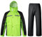 Oralidera Regenanzug für Herren Damen Reflektierend Winddicht Regenanzug Regenbekleidung Fahrrad Regenjacke und Regenhose Wasserdichter Anzug, Grün+Schwarz, L