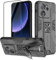 Btstring Hülle kompatibel mit Xiaomi 13T /Xiaomi 13T Pro 5G mit Schutzfolie, Militär Standard Cover Case Standfunktion Handy Hüllen Schwarz