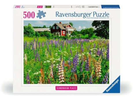 Ravensburger Puzzle 12000844, Scandinavian Places - Bauernhof in Schweden - 500 Teile Puzzle für Erwachsene und Kinder ab 12 Jahren