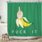 ASDCXZ Lustig Duschvorhang 120x200 cm, Gelb Banane Lustig Geste Grün Bad Waschbar Duschvorhänge Polyester Textil Wasserdicht Badevorhang für Badewanne mit 8 Haken