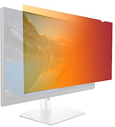 Jemora Goldener Blickschutzfilter, wendbar, hohe Lichtdurchlässigkeit, 30°, unsichtbare Anti-UV-Blendfolie für 24-Zoll-Monitore mit 16:9-Seitenverhältnis