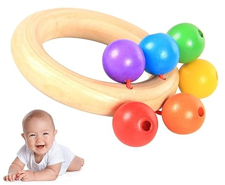 UPKOCH 1Stk Lernspielzeug kunststoffgriff Easy Grip Education Toy Easy-to-Grip Spielset aus Holz Spielzeuge Glöckchen Kinderglocken Puzzle die Glocke rütteln Kleinkind Hölzern