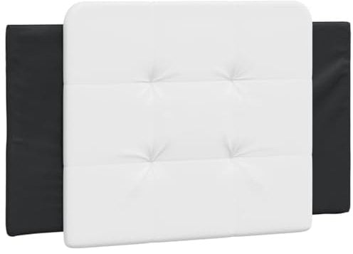 vidaXL Kissen für Kopfteil Zadar, Wandpolster Polsterpaneel Bettkopfteil, Rückenkissen Polsterkopfteil Wandkissen Schlafzimmer, Weiß Schwarz 90cm Kunstleder