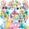 Geburtstag Luftballons Mädchen, Folienballon Zahl 5, 34 Stück Luftballon Rosa Geburtstag Kit, 20 Latex Ballons, Große Größe Prinzessin Folienballons, Geburtstagsdeko für Partei Hintergrunden