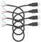4 conectores USB A a cable desnudo de 4 pines, 22 AWG, 5 V/3 A, conector USB A, cable de coleta de 4 pines con extremo abierto, alimentación y datos, para dispositivos USB tipo A instalados o