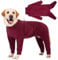 Cyponpy Embossing Dog Fleece Coat With Legs - Warm Winter Jumper for Medium Large Dogs, Full Body Pajamas, Stretchy Pullover Sweater, Long Sleeve Jacket
