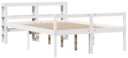 vidaXL Seniorenbett mit Kopfteil ohne Matratze Weiß 120x200 cm