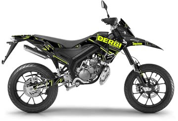Deko-Set für Motorrad Cross Derbi Senda X-Treme 50 SM von 2018 bis 2023, Boost Grau, Pittache