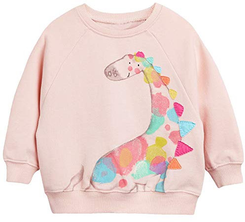 CM-Kid Sweatshirts Mädchen Langarm Pullover Baby Kinder Baumwolle Shirts Warm Winter Tops 2 3 Jahre Giraffe Rosa Gr.98