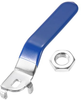 PATIKIL Hebelgriff für Kugelhahn Metallventilgriff Gesamtlänge 120 mm Blau | 1 Stück, Mit Lochgröße 10x6x3 mm, Für den Austausch und die Reparatur von Außenarmaturen
