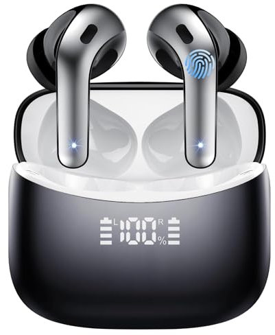 Bluetooth Kopfhörer, Kopfhörer Kabellos Bluetooth 5.3 In Ear Kopfhörer mit 4 ENC Noise Cancelling Mic Wireless Earbuds, LED-Anzeige, Kabellose Kopfhörer 52H Tiefer Bass,IPX7 Wasserdicht Ohrhörer