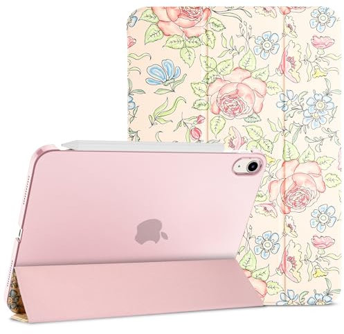 ProCase Hülle für iPad 10. Generation 10,9 2022/ iPad 11 (A16) 11 2025 Case Leicht Dünn Hart Schutzhülle Smart Folio Cover Hülle -Rose